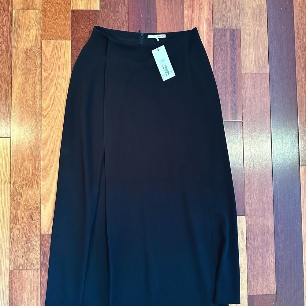 OAK + FORT | BNWT black maxi lined a-line skirt size S